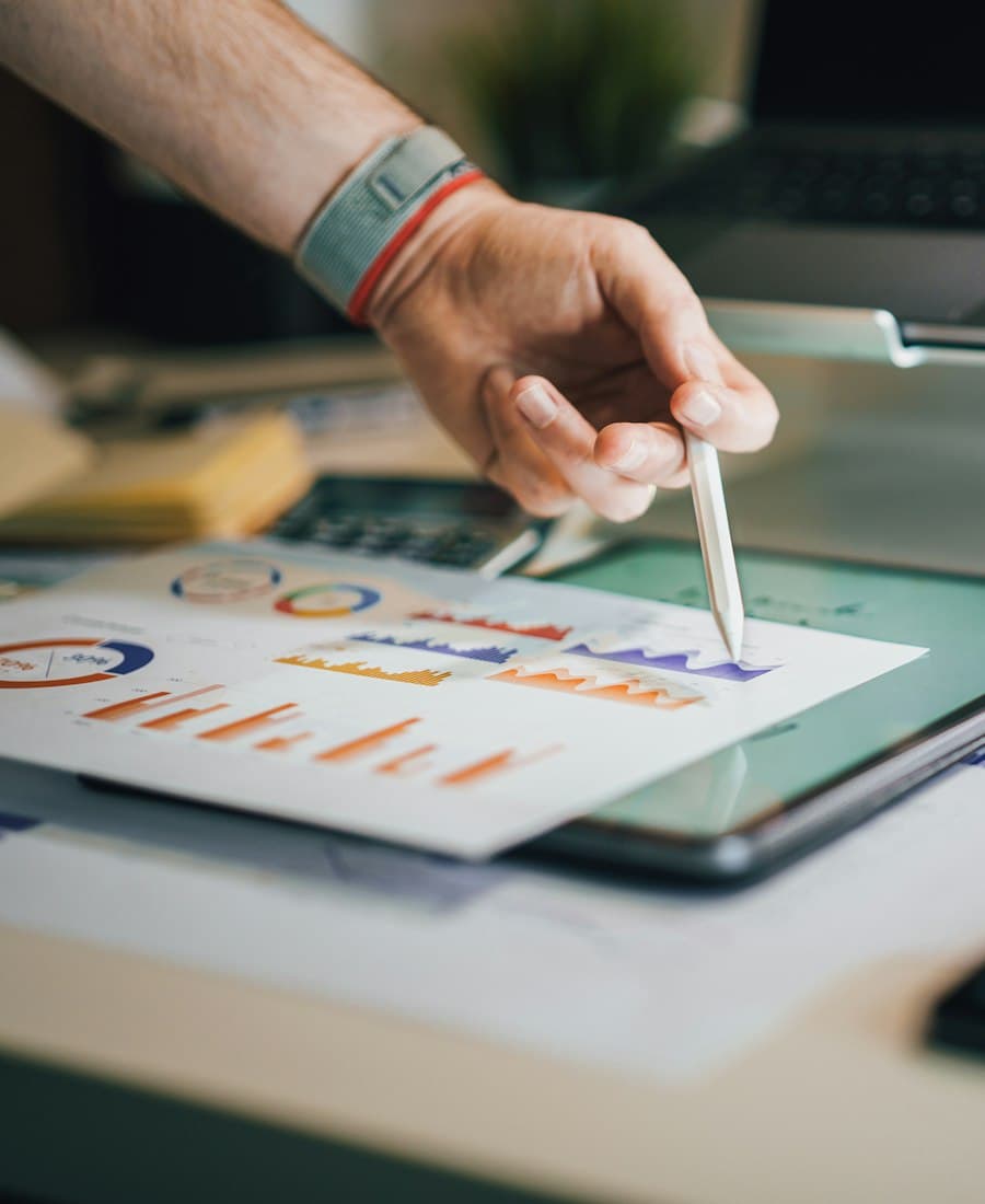 A desk with search performance data being reviewed during a local SEO audit